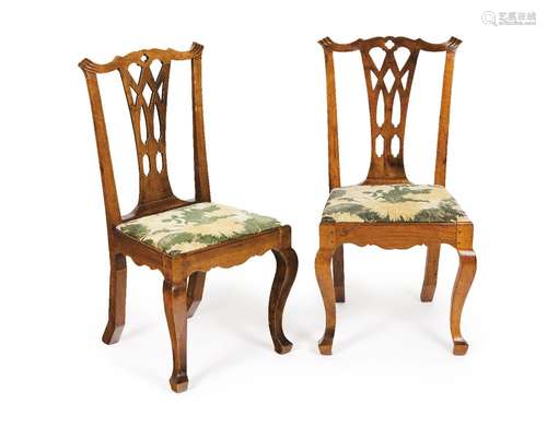 A pair of Chippendale chairs