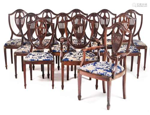 A set of twelve chairs