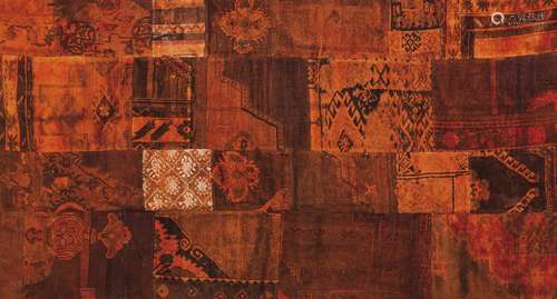 A patchwork rug