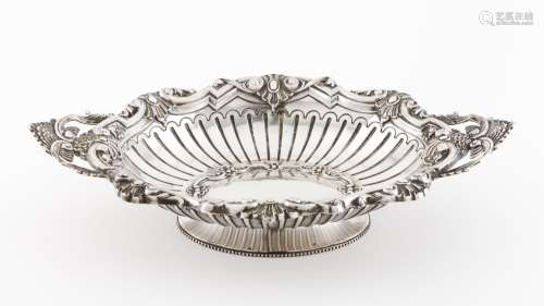 An oval footed fruit bowl