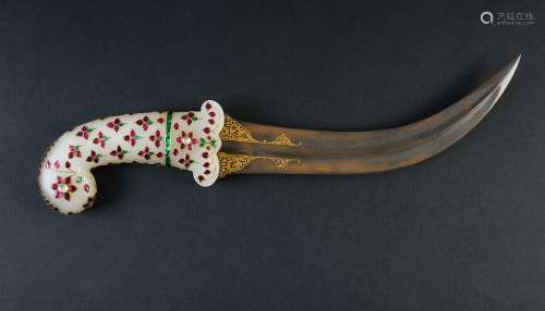Précieuse dague IndienneJambiya de style Moghol, poignée en ...
