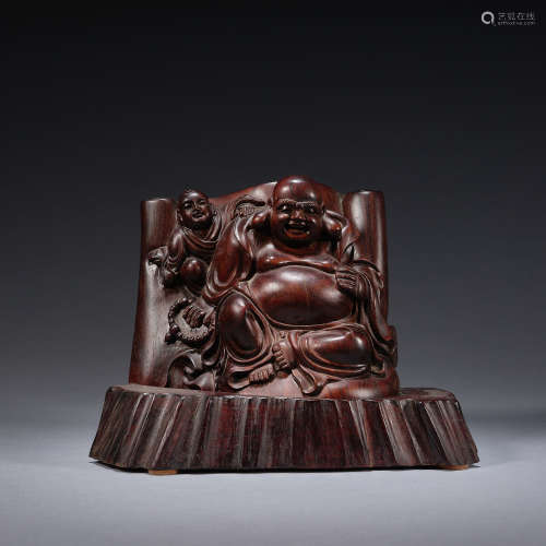 A wood sitting figure of Buddha, Qing dynasty