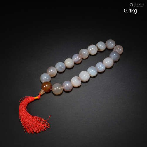 An agate beads rosary , Qing dynasty
