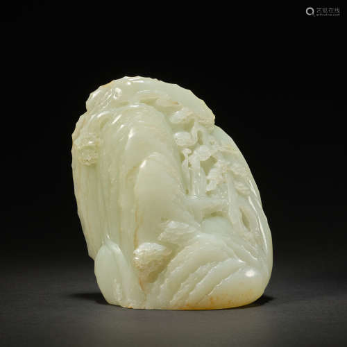 A white jade mountain,Qing dynasty