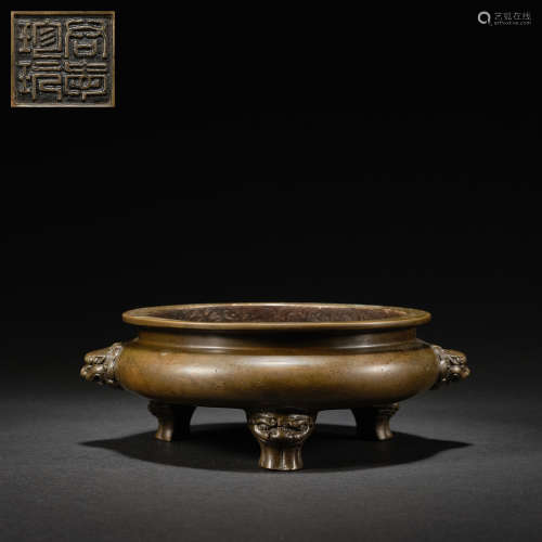 A bronze incense burner ,Ming dynasty