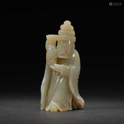 A jade figure of Tartar, Qing dynasty