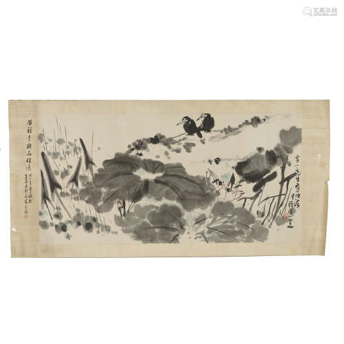 Li Kuchan (1899-1983),Lotus,with Mi Jingyang sign