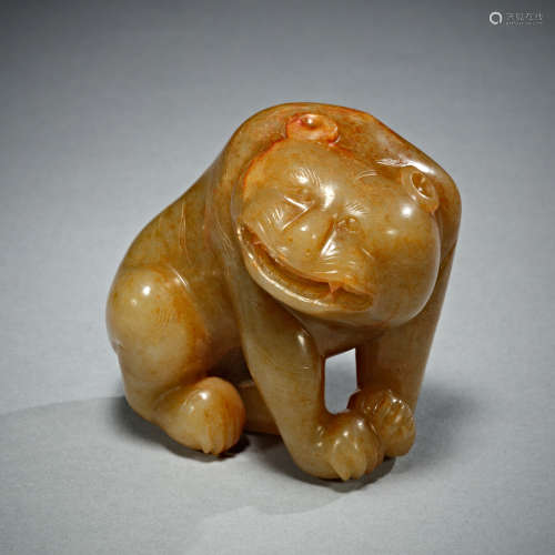 A jade bear,Qing dynasty