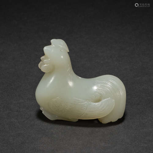 A jade rooster,Qing dynasty