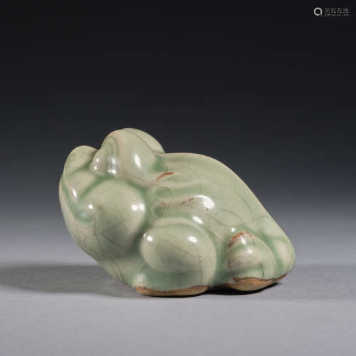 A 'fortune frog' Longquan celadon ornament Song dynasty