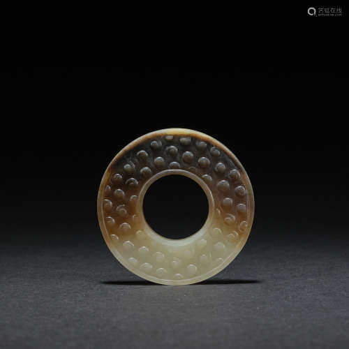 An archaic jade bi disc ,Han dynasty