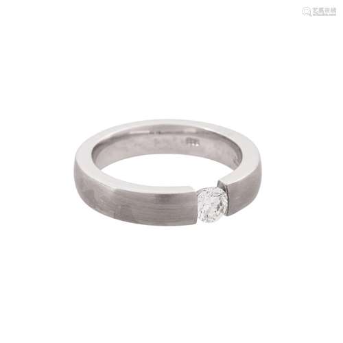 Solitärring mit Brillant von ca. 0,5 ct (graviert),