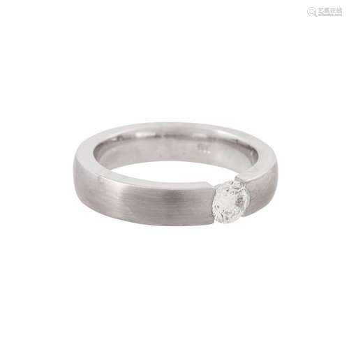 Solitärring mit Brillant von ca. 0,6 ct (graviert),