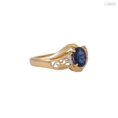 Ring mit Pailin-Saphir ca. 0,94ct,