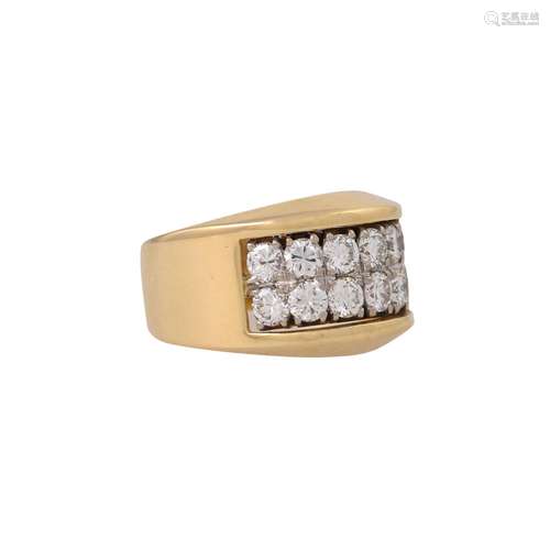 Ring mit 12 Brillanten zus. ca. 2 ct,