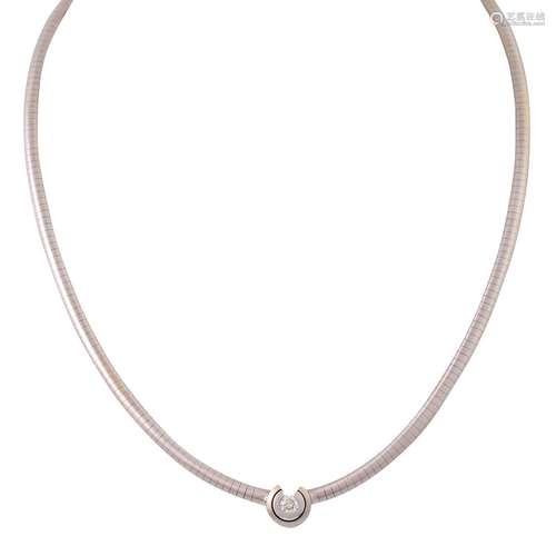 Collier mit Brillant ca. 0,4ct,