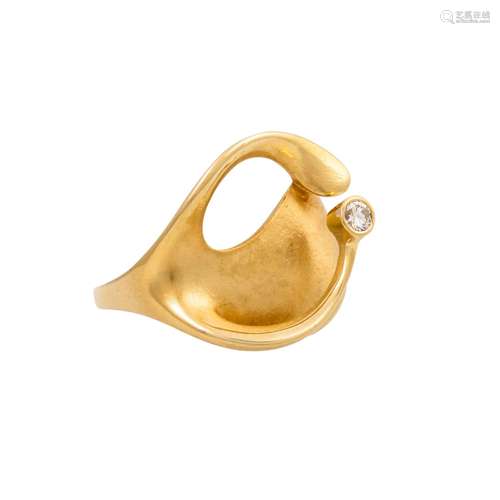 Ring mit Brillant von ca. 0,05 ct,