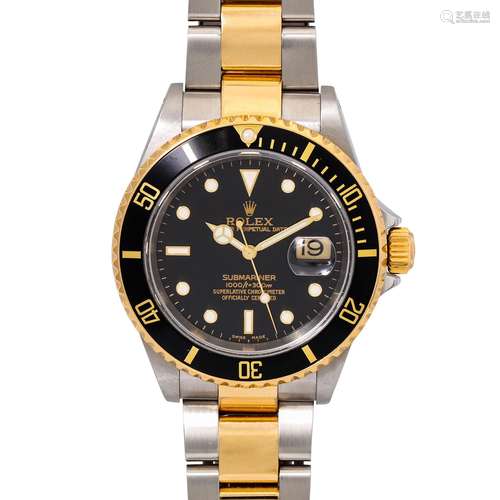 ROLEX Submariner Date "Two Tone", Ref. 16613. Armb...