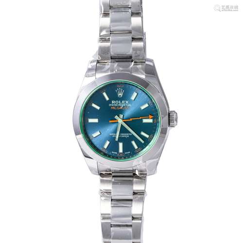 ROLEX Milgauss 'Blau', Ref. 116400GV-0002. Armbanduhr.