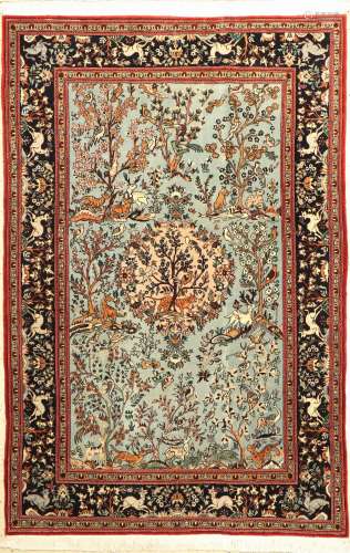 Qum old, Persia, around 1960, wool on cot