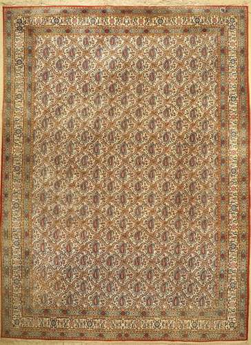 Qum old, Persia, around 1940, wool on cot