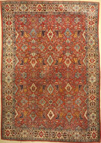 Qum old, Persia, around 1950, wool on cot