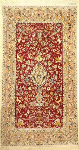 Isfahan fine, Persia, around 1950, wool o