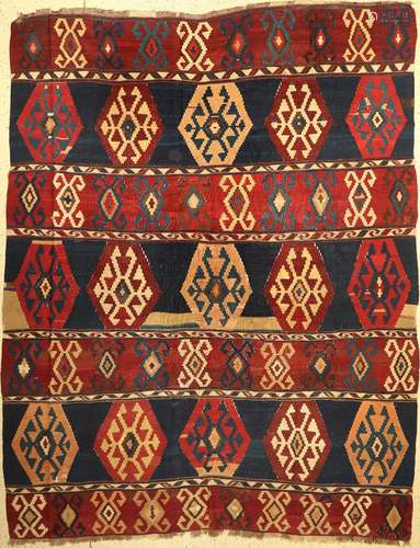 Antique Shirvan Kilim, Caucasus, 19th cen