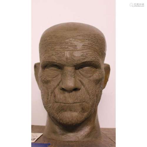 Vintage & Well Executed Wax Bust Of Boris Karloff