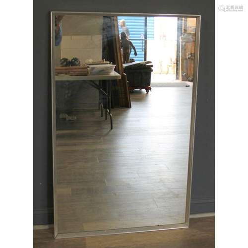 Midcentury Aluminium Framed Mirror.