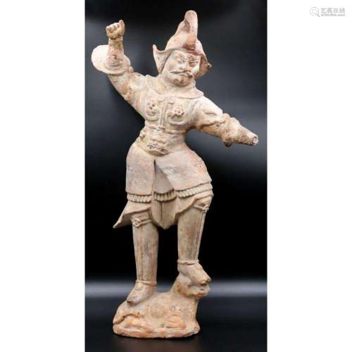 Large Chinese Terracotta Lokapala Warrior.