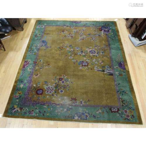 Art Deco & Finely Hand Woven Chinese Carpet .