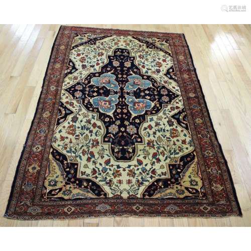 Antique And Finely Hand Woven Carpet.