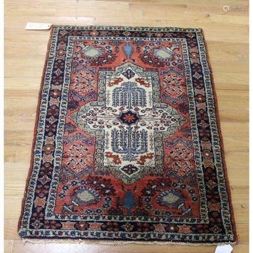 Antique & Finely Hand Woven Prayer Rug.