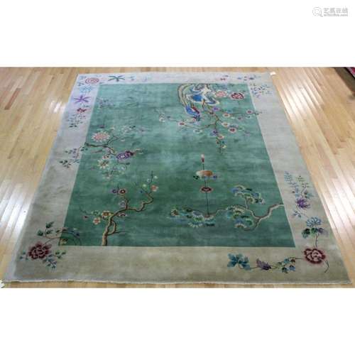 Vintage And Finely Hand Woven Chinese Carpet