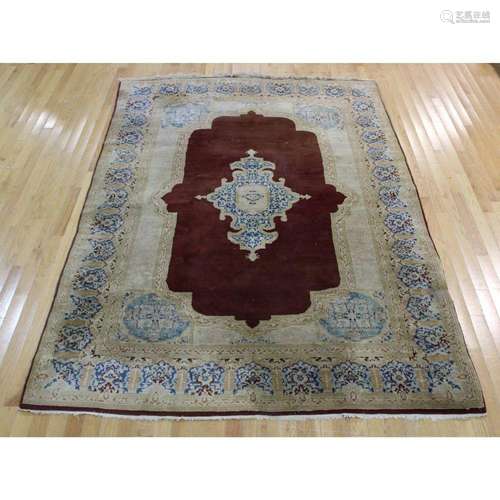 Antique And Finely Hand Woven Carpet.