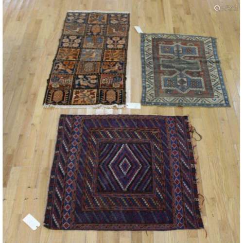 3 Antique And Finely Hand woven Area Carpets