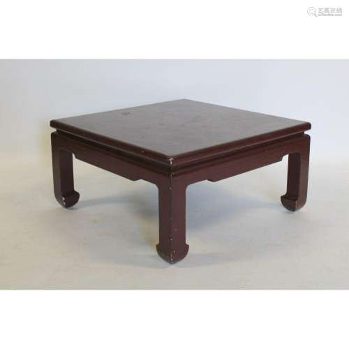 Attr Karl Springer Linen Wrapped Coffee Table