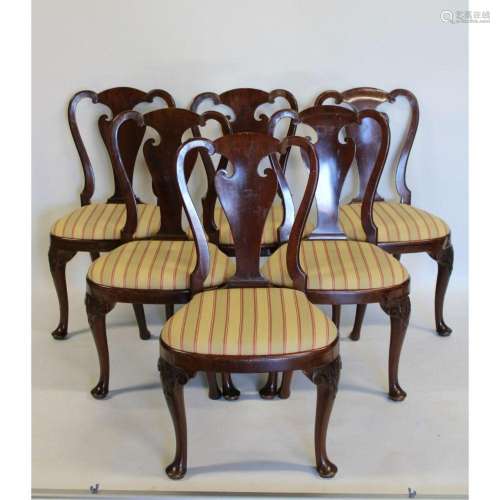 6 Antique Continental Mahogany Chairs.