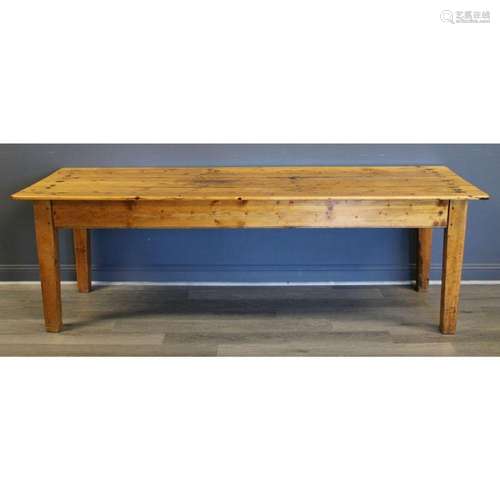 Antique Pine Harvest Table.