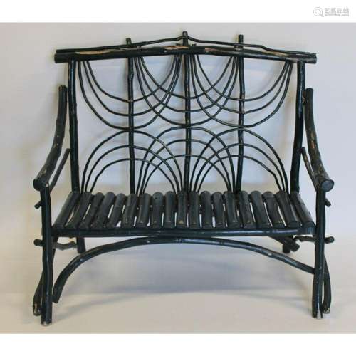 Antique Twig Form Bench.