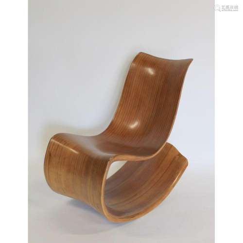 Midcentury Style Bent Wood Rocker.