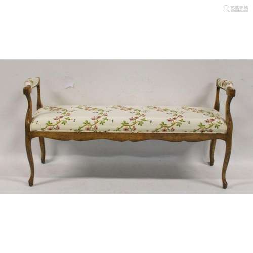 Minton Spidell Signed & Upholstered Bench.