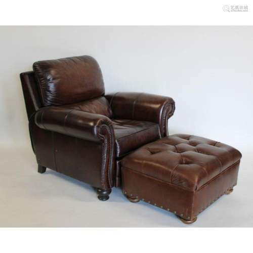 Vintage Leather Recliner Together With A Leather