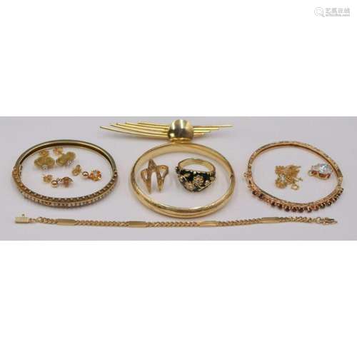 JEWELRY. Assorted 14kt Gold Diamond, Pearl, and