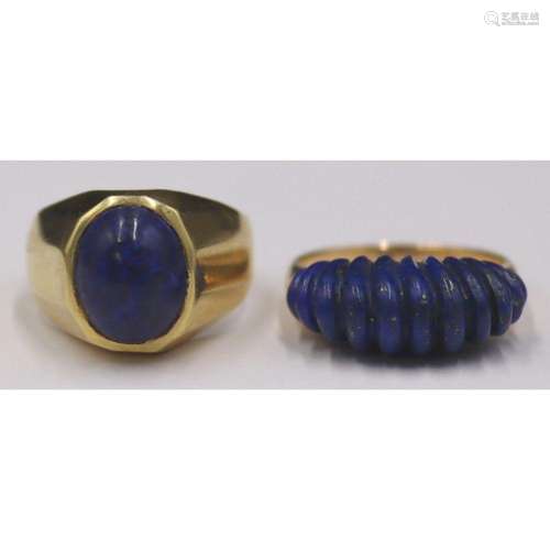 JEWELRY. 18kt Gold and 14kt Gold Lapis Lazulis