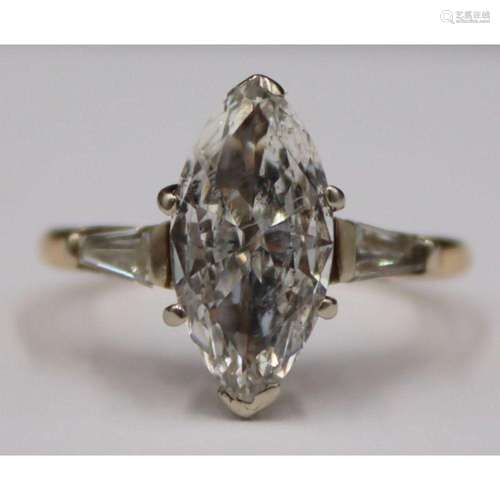 JEWELRY. 2+ CT Marquis Cut Diamond Engagement Ring