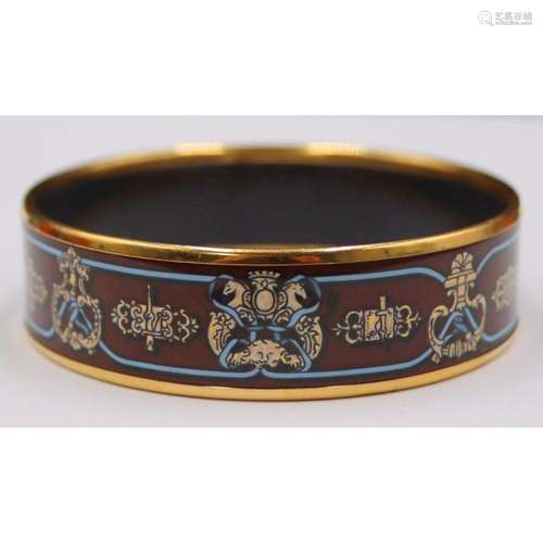 JEWELRY. Hermes Wide Enamel Bracelet.