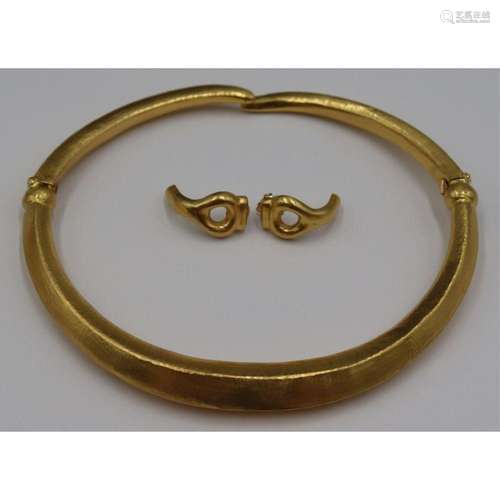 JEWELRY. Signed Greek 22kt Gold Jewelry Suite.