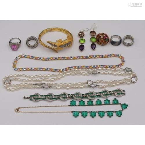 JEWELRY. Assorted Sterling and Costume Jewelry